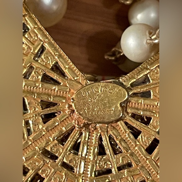 **SOLD on eBay** Original by Robert faux pearl and rhinestone necklace - Picture 6 of 8